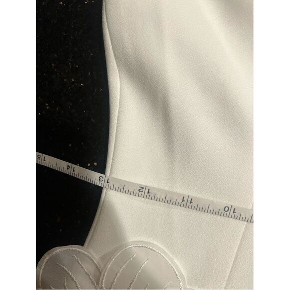 Elliatt Janelle Mini Dress White Bridal Shower Bachelorette size L NWT $340 - Picture 7 of 7